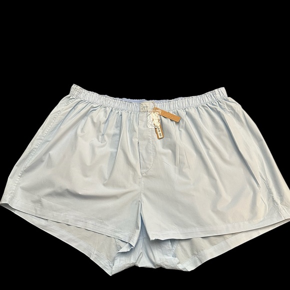 SKIMS Cotton Poplin Unisex Sleep Short in Glacier - Picture 5 of 10